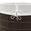 vidaXL Bamboo Laundry Bin Oval Dark Brown Carousel 4