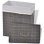 vidaXL Bamboo Laundry Bin Rectangular Dark Brown Carousel 5