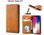 Redmi Note 9T case flip leather ultra slim cow hide finish stitched brn Carousel 1