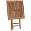 vidaXL Folding Garden Table 60x60x75 cm Solid Teak Wood Carousel 5