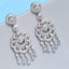 4.08CT DAZZLING NATURAL WHITE & BLUE DIAMONDS 10KT SOLID WHITE GOLD EARRINGS Carousel 2