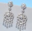 4.08CT DAZZLING NATURAL WHITE & BLUE DIAMONDS 10KT SOLID WHITE GOLD EARRINGS Carousel 3