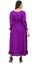 Bimba Women's Cotton Smocked Waist Long Casual Maxi Dress-Purple Carousel 2