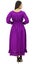 Bimba Women's Cotton Smocked Waist Long Casual Maxi Dress-Purple Carousel 4