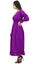 Bimba Women's Cotton Smocked Waist Long Casual Maxi Dress-Purple Carousel 5