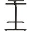 vidaXL Manual Height Adjustable Standing Desk Frame Hand Crank Black Carousel 5