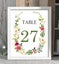 Table Numbers Calligraphy Floral Oval Wreath Elegent Table Cards Decor Carousel 3