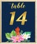 Lotus Floral Border Table Numbers DIY Wedding Reception Table Top Cards Carousel 4