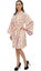 Bimba Women Floral Print Kimono Robe With Belt Wedding Nightwear Cover Up Carousel 4