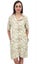 Bimba Light Floral Print Women's Short Sleeve Sleepshirt With Pocket Carousel 2
