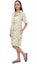 Bimba Light Floral Print Women's Short Sleeve Sleepshirt With Pocket Carousel 4