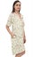 Bimba Light Floral Print Women's Short Sleeve Sleepshirt With Pocket Carousel 5