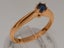 Rose Gold Natural Sapphire Womens Solitaire Ring - Full 18ct Gold UK Hallmark Carousel 1