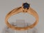 Rose Gold Natural Sapphire Womens Solitaire Ring - Full 18ct Gold UK Hallmark Carousel 2