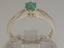 White Gold Natural Emerald Womens Solitaire Ring - Full 18ct Gold UK Hallmark Carousel 2