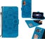 Redmi 9T PU leather wallet case embossed Mandala pattern (blue) Carousel 1