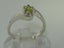 White Gold Natural Peridot Womens Solitaire Ring - Full 9ct UK Hallmark Carousel 1