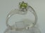 White Gold Natural Peridot Womens Solitaire Ring - Full 9ct UK Hallmark Carousel 2
