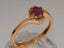 Rose Gold Natural Ruby Womens Solitaire Ring - Full 9ct UK Hallmark Carousel 1