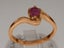 Rose Gold Natural Ruby Womens Solitaire Ring - Full 9ct UK Hallmark Carousel 2