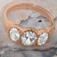 Rose Gold Synthetic Cubic Zirconia Womens Trilogy Ring - Full 9ct UK Hallmark Carousel 4