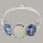 White Gold Natural Opal & Tanzanite Womens Trilogy Ring - Full 14k UK Hallmark Carousel 3