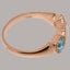 Rose Gold Natural Opal & Blue Topaz Womens Trilogy Ring - Full 14k UK Hallmark Carousel 3