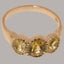 Rose Gold Natural Citrine Womens Trilogy Ring - Full 18ct Gold UK Hallmark Carousel 3
