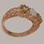 Rose Gold Natural Opal & Peridot Womens Trilogy Ring - Full 9ct UK Hallmark Carousel 2