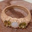 Rose Gold Natural Opal & Peridot Womens Trilogy Ring - Full 9ct UK Hallmark Carousel 4