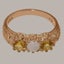 Rose Gold Natural Opal & Citrine Womens Trilogy Ring - Full 9ct UK Hallmark Carousel 3