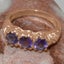 Rose Gold Natural Amethyst Womens Trilogy Ring - Full 9ct UK Hallmark Carousel 4