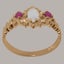 Rose Gold Natural Opal & Ruby Womens Trilogy Ring - Full 18k UK Hallmark Carousel 2