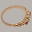 Rose Gold Natural Opal & Ruby Womens Trilogy Ring - Full 18k UK Hallmark Carousel 4