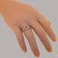 Rose Gold Natural Pink Tourmaline Womens Trilogy Ring - Full Gold UK Hallmark Carousel 5