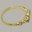 Gold Natural Opal & Pink Tourmaline Womens Trilogy Ring - Full 14k UK Hallmark Carousel 4