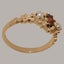 Rose Gold Natural Garnet & Pearl Womens Trilogy Ring - Full 9ct UK Hallmark Carousel 3