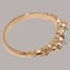 Rose Gold Natural Aquamarine & Pearl Womens Trilogy Ring - Full 18k UK Hallmark Carousel 4