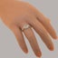 Rose Gold Natural Aquamarine & Pearl Womens Trilogy Ring - Full 18k UK Hallmark Carousel 5