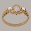 Rose Gold Natural Opal Cubic Zirconia Womens Trilogy Ring - Full 18k UK Hallmark Carousel 2
