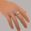 Rose Gold Natural Opal Cubic Zirconia Womens Trilogy Ring - Full 18k UK Hallmark Carousel 5