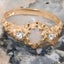 Rose Gold Natural Opal Cubic Zirconia Womens Trilogy Ring - Full 18k UK Hallmark Carousel 6