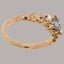 Rose Gold Natural Tanzanite & Cubic Zirconia Trilogy Ring - Full UK Hallmark Carousel 3