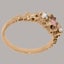 Rose Gold Natural Pink Tourmaline Cubic Zirconia Trilogy Ring - Full UK Hallmark Carousel 2