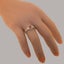 Rose Gold Natural Pink Tourmaline Cubic Zirconia Trilogy Ring - Full UK Hallmark Carousel 5