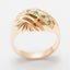 Rose Gold Natural Emerald Womens Band Ring - Full 14ct Gold UK Hallmark Carousel 1