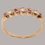 Rose Gold Synthetic Cubic Zirconia & Ruby Eternity Ring - Full UK Hallmark Carousel 2