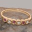 Rose Gold Synthetic Cubic Zirconia & Ruby Eternity Ring - Full UK Hallmark Carousel 5