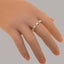 Rose Gold Synthetic Cubic Zirconia & Ruby Eternity Ring - Full UK Hallmark Carousel 6