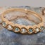 Rose Gold Natural Diamond & Aquamarine Womens Eternity Ring - Full UK Hallmark Carousel 5